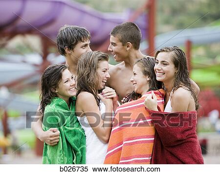 teenagers at a waterpark View Large Photo Image Stock Photography - teenagers at a waterpark. Fotosearch