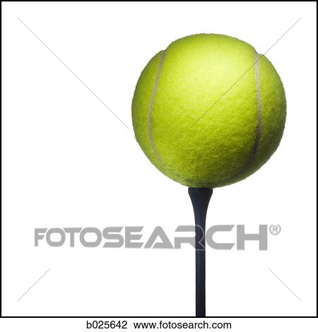 tennis ball on a tee View Large Photo Image Stock Image - tennis ball on a tee. Fotosearch