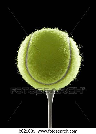 tennis ball on a tee View Large Photo Image Stock Photography - tennis ball on a tee. Fotosearch