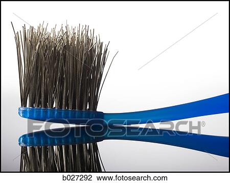 toothbrush with the bristles made of metal wires View Large Photo Image Stock Image - toothbrush with the bristles made of metal wires. Fotosearch