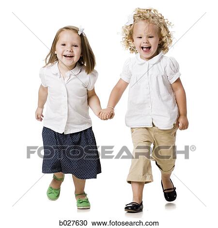 Stock Image - two little girls. Fotosearch
