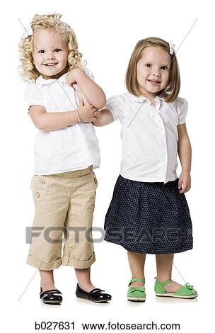 Stock Image - two little girls. Fotosearch