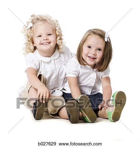 Stock Photo - two little girls. Fotosearch