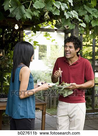 two people enjoying an outdoor meal View Large Photo Image Stock Image - two people enjoying an outdoor meal. Fotosearch