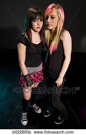 two rocker girls View Large Photo Image Stock Image - two rocker girls. Fotosearch