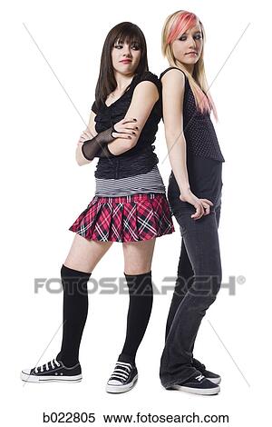 two rocker girls View Large Photo Image Stock Photography - two rocker girls. Fotosearch