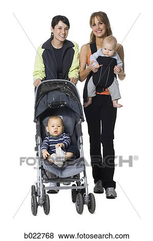 two women and their babies View Large Photo Image Stock Photo - two women and their babies. Fotosearch