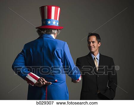 Stock Photo - uncle sam crossing his fingers behind his back. Fotosearch