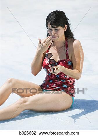 woman after being splashed View Large Photo Image Stock Image - woman after being splashed. Fotosearch