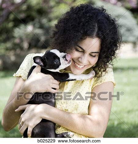 woman and her dog View Large Photo Image Stock Photo - woman and her dog. Fotosearch