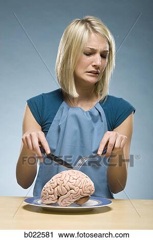 woman eating "brain food" View Large Photo Image Stock Image - woman eating "brain food". Fotosearch
