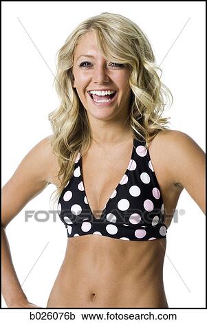 woman in a polka dot bikini View Large Photo Image Stock Image - woman in a polka dot bikini. Fotosearch