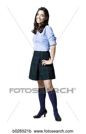 Stock Image - woman in a school girl outfit. Fotosearch