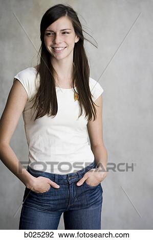 woman in a white shirt View Large Photo Image Stock Image - woman in a white shirt. Fotosearch