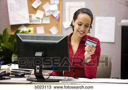 woman making an online purchase View Large Photo Image Stock Image - woman making an online purchase. Fotosearch