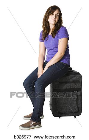 woman with a suitcase View Large Photo Image Stock Photo - woman with a suitcase. Fotosearch