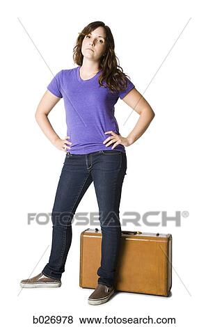 woman with a suitcase View Large Photo Image Stock Photo - woman with a suitcase. Fotosearch