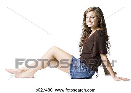 Stock Image - woman with brown hair. Fotosearch
