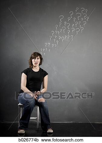 woman with questions View Large Photo Image Stock Image - woman with questions. Fotosearch