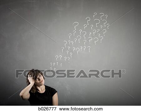 woman with questions View Large Photo Image Stock Photo - woman with questions. Fotosearch