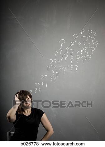 woman with questions View Large Photo Image Stock Photo - woman with questions. Fotosearch
