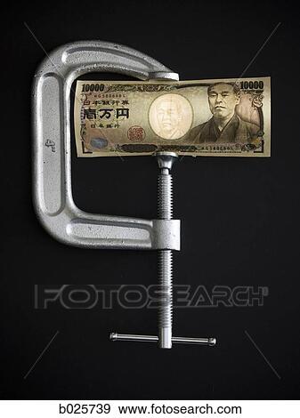 yen in a clamp View Large Photo Image Stock Photo - yen in a clamp. Fotosearch