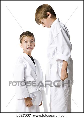 Stock Photo - youth practicing martial arts. Fotosearch