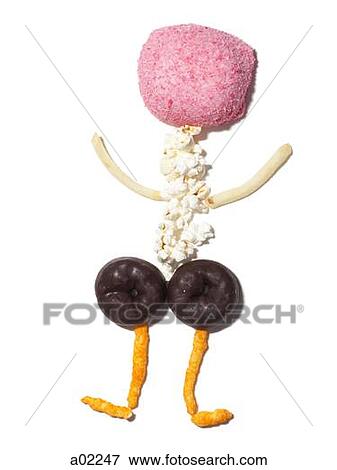 Anthropomorphic shape made from sweet food, view from above, studio shot View Large Photo Image Stock Photo - Anthropomorphic shape made from sweet food, view from above, studio shot. Fotosearch