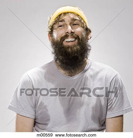 bearded man wearing a headband View Large Photo Image Stock Photo - bearded man wearing a headband. Fotosearch