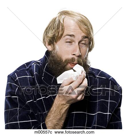 bearded man with a cold wearing a robe View Large Photo Image Stock Image - bearded man with a cold wearing a robe. Fotosearch