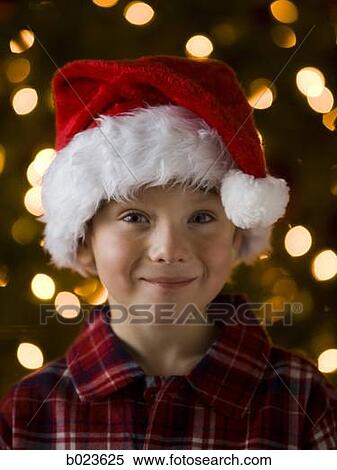 Stock Photography - boy at christmas. Fotosearch