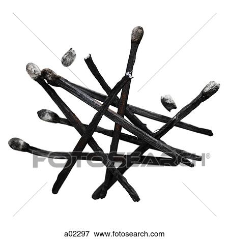 Burnt matches on white background View Large Photo Image Stock Photo - Burnt matches on white background. Fotosearch