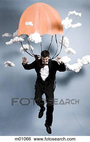 businessman parachuting View Large Photo Image Stock Photograph - businessman parachuting. Fotosearch