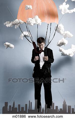 businessman parachuting View Large Photo Image Stock Photograph - businessman parachuting. Fotosearch