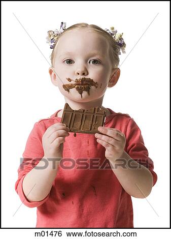 child eating chocolate View Large Photo Image Stock Photograph - child eating chocolate. Fotosearch
