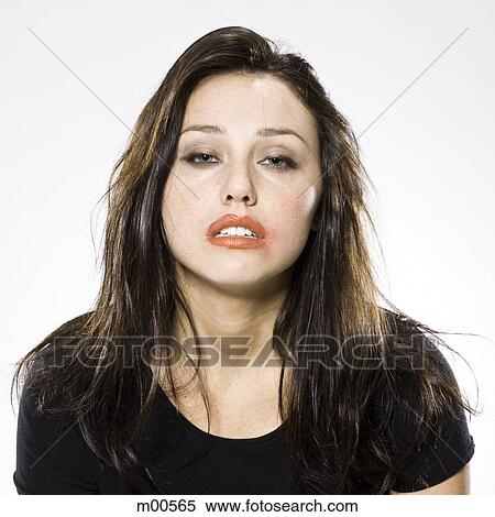 Stock Photography - disheveled woman. Fotosearch