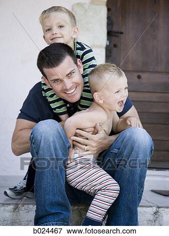 father and two sons View Large Photo Image Stock Photo - father and two sons. Fotosearch