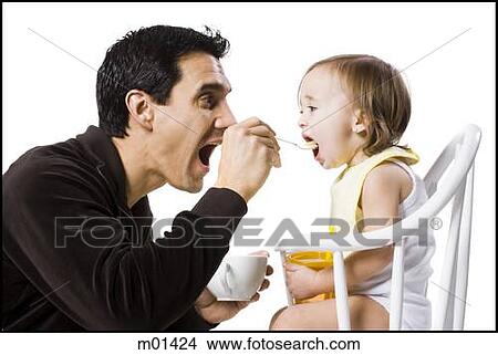 Picture - father and young daughter. Fotosearch
