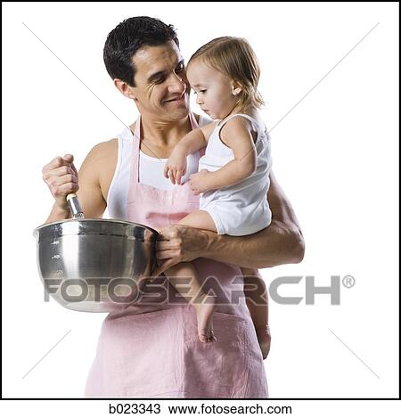 Stock Image - father and young daughter. Fotosearch