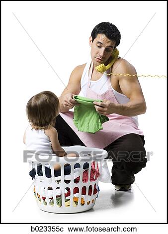 Stock Image - father and young daughter. Fotosearch