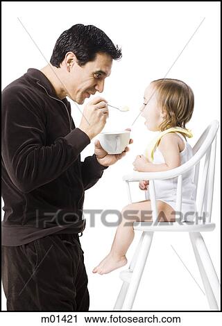 Stock Image - father and young daughter. Fotosearch