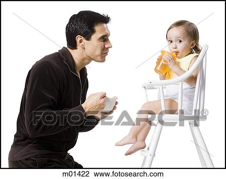 Stock Image - father and young daughter. Fotosearch