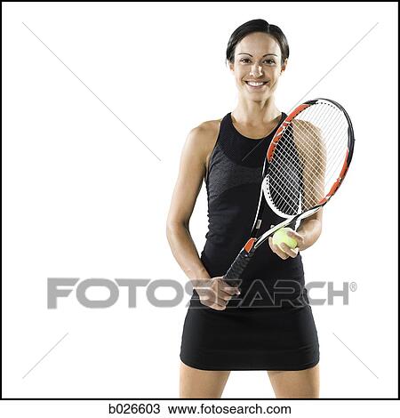 Stock Image - female tennis player. Fotosearch