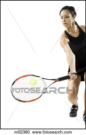 Stock Image - female tennis player. Fotosearch