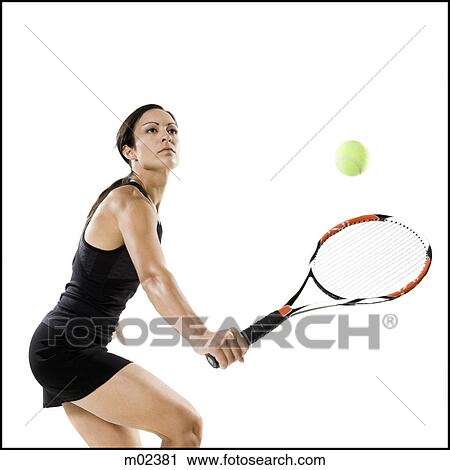 Stock Image - female tennis player. Fotosearch