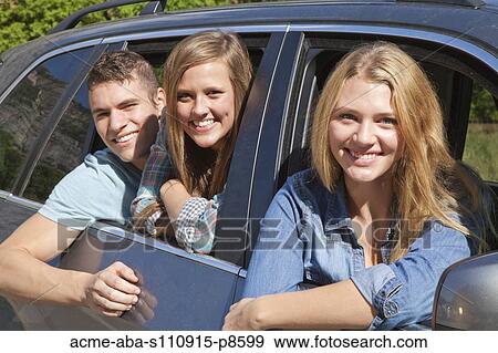 Stock Photo - Friends smiling. Fotosearch