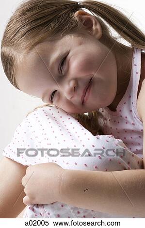 Girl (4-5) smiling, portrait View Large Photo Image Stock Photography - Girl (4-5) smiling, portrait. Fotosearch