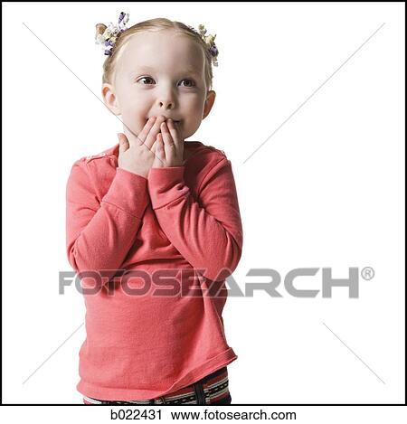 girl with hands over mouth View Large Photo Image Stock Image - girl with hands over mouth. Fotosearch