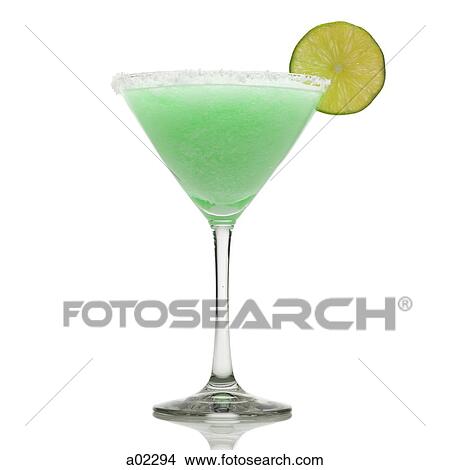Green cocktail with lime on white background View Large Photo Image Picture - Green cocktail with lime on white background. Fotosearch