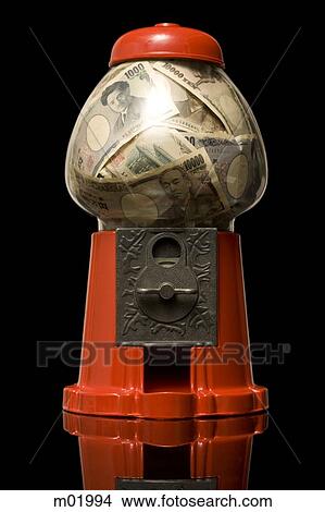 gumball machine full of money View Large Photo Image Picture - gumball machine full of money. Fotosearch